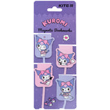 Набор магнитных закладок-ляссе Kite Kuromi  HK24-497-2 Набор магнитных закладок-ляссе Kite Kuromi  HK24-497-2