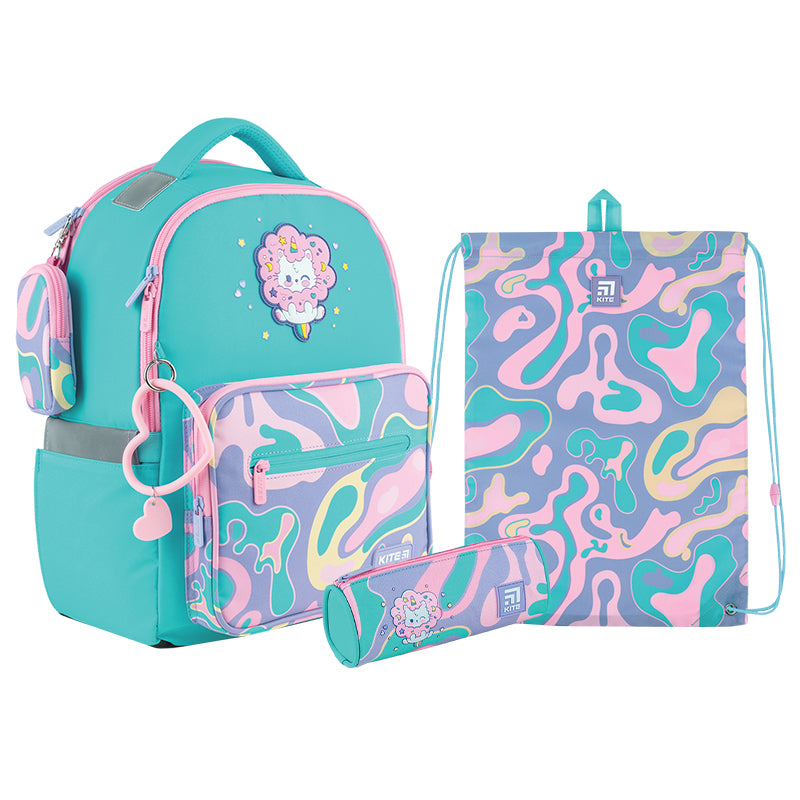 Рюкзак школьный Kite Education Rainbow Catcorn K24-770M-3