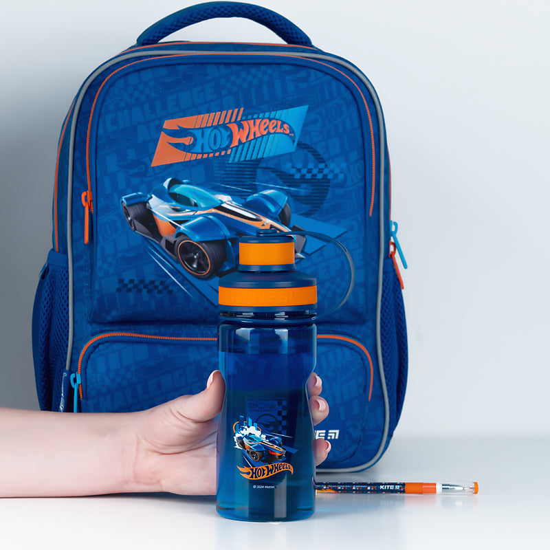 Бутылочка для воды Kite Hot Wheels HW24-397, 500 мл, синяя