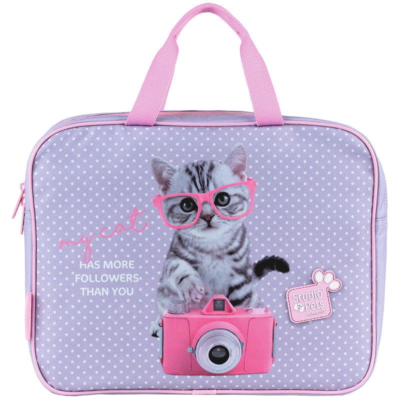 Шкільна текстильна сумка Kite Studio Pets SP24-589, 1 відділення, A4