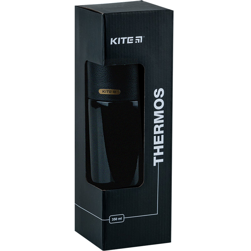 Термос Kite Pearl K24-302-1, 350 мл, черный