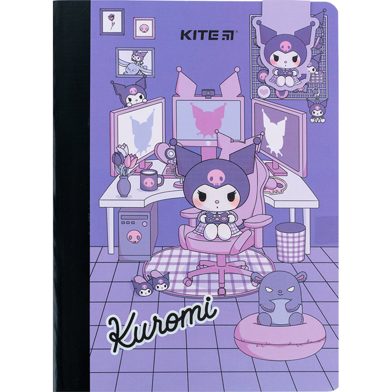 Блокнот з магнітною закладкою Kite Kuromi HK24-192, А5, 60 аркушів, клітинка
