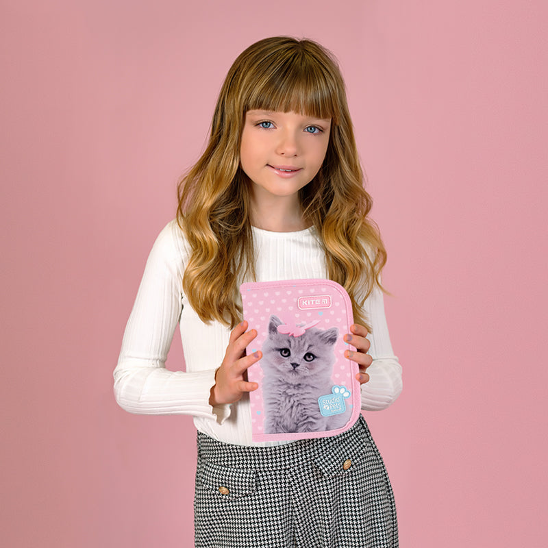 Пенал без наповнення Kite Studio Pets SP24-621, 1 відділення, 1 відворот