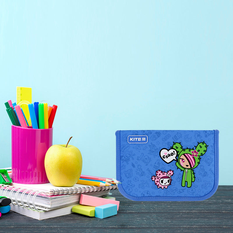 Пенал без наполнения Kite tokidoki TK24-621, 1 отделение, 1 отворот