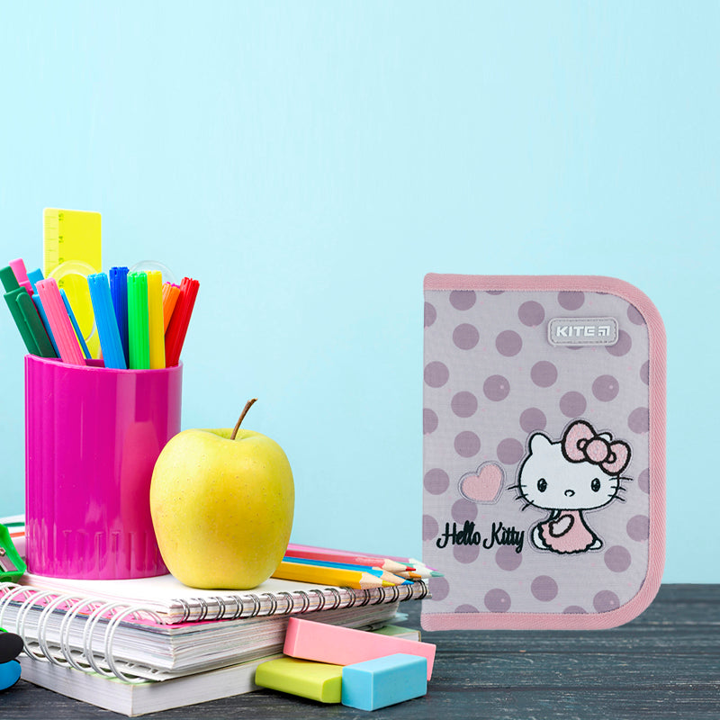 Пенал без наповнення Kite Hello Kitty HK24-622, 1 відділення, 2 відвороти