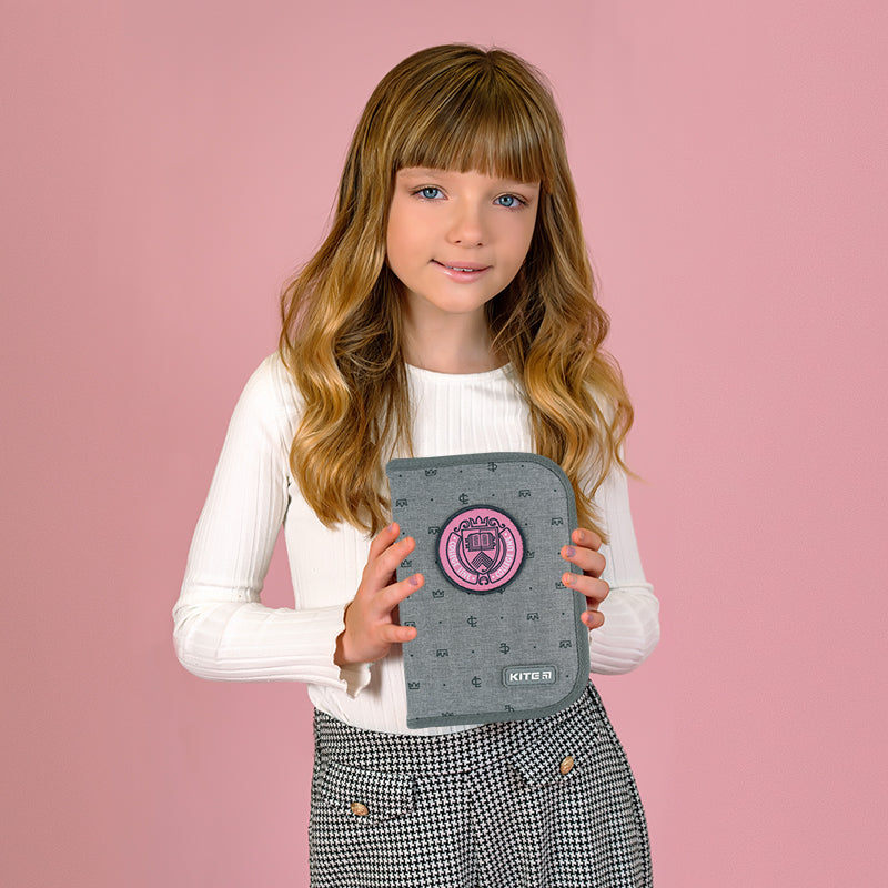 Пенал без наполнения Kite College Line K24-622-1, 1 отделение, 2 отворота