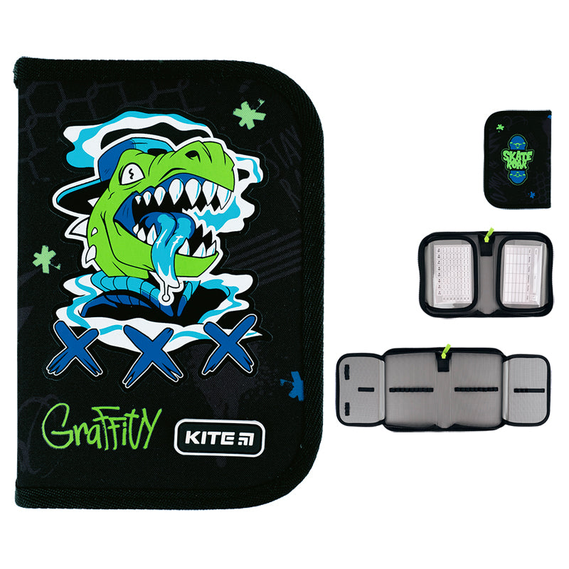 Пенал без наполнения Kite Roar K24-622-4, 1 отделение, 2 отворота