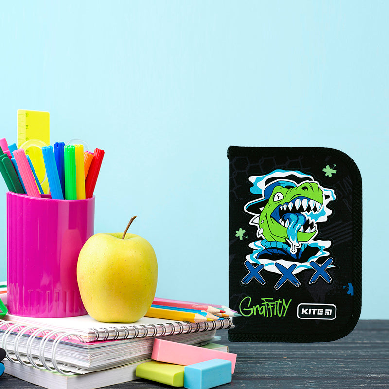 Пенал без наполнения Kite Roar K24-622-4, 1 отделение, 2 отворота