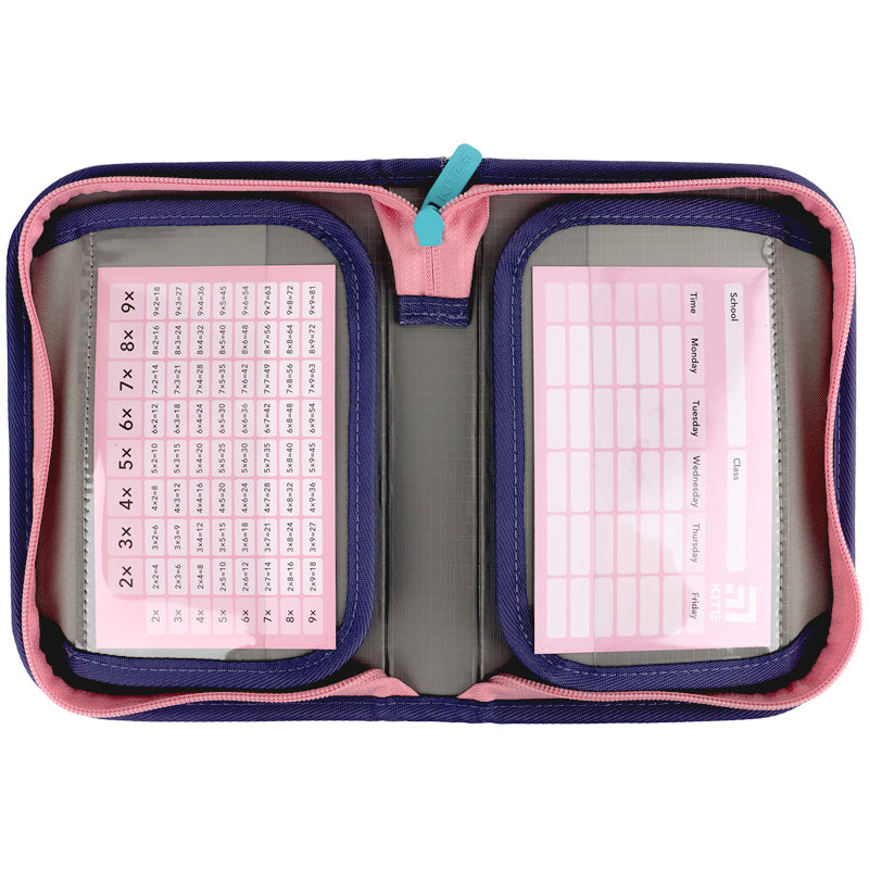 Пенал без наполнения Kite Pixel Love K24-622-5, 1 отделение, 2 отворота