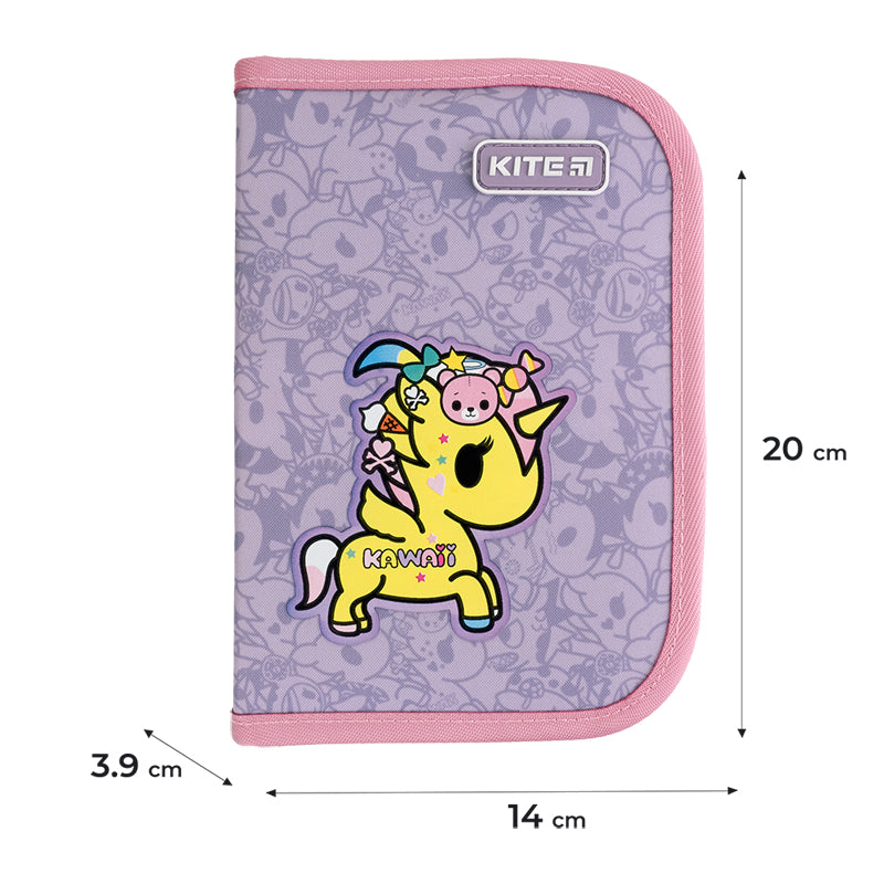 Пенал с наполнением Kite tokidoki TK24-622H, 1 отделение, 2 отворота