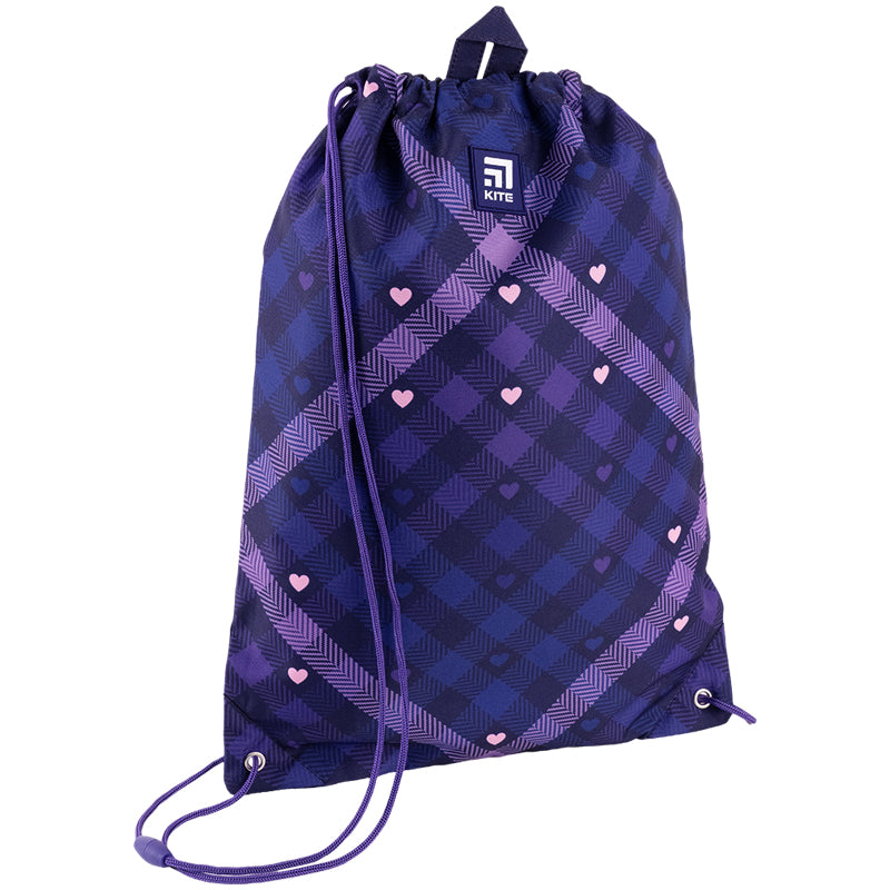 Школьный набор Kite Check and Hearts SET_K24-555S-1 (рюкзак, пенал, сумка)