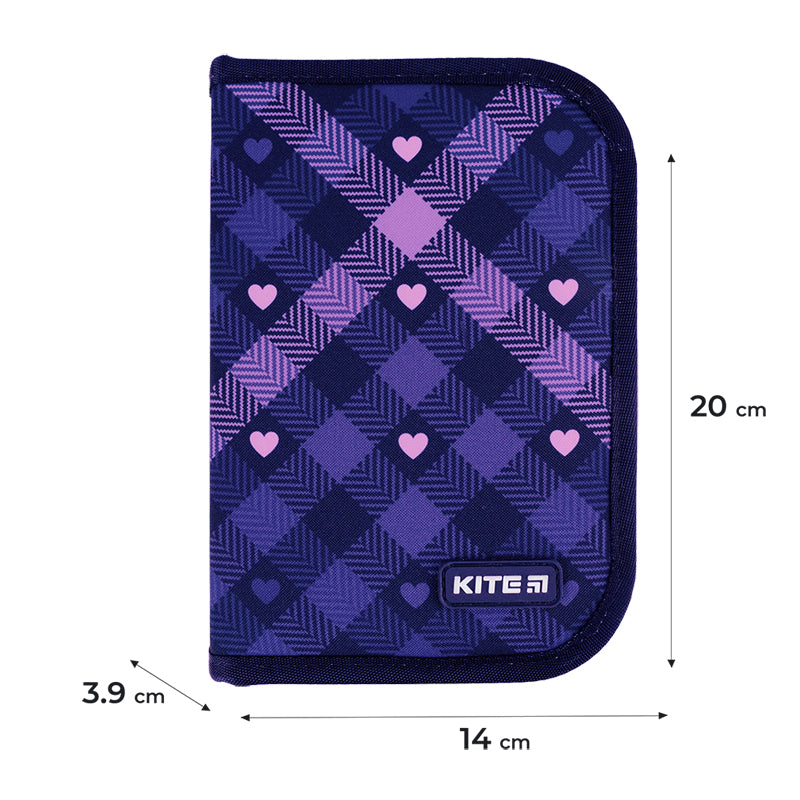 Школьный набор Kite Check and Hearts SET_K24-555S-1 (рюкзак, пенал, сумка)