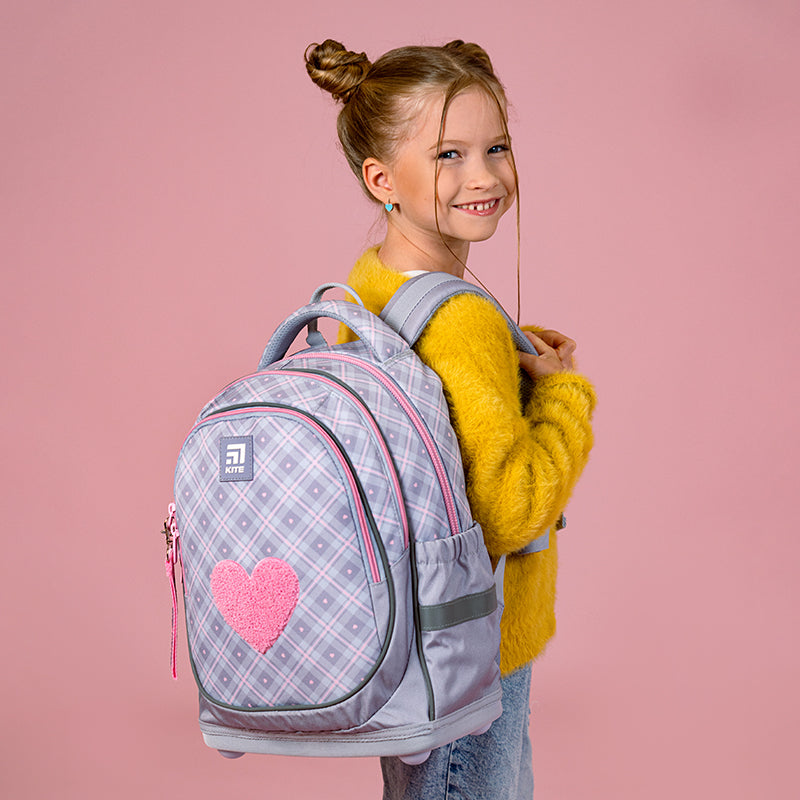 Школьный набор Kite Fluffy Heart SET_K24-724S-1 (рюкзак, пенал, сумка)