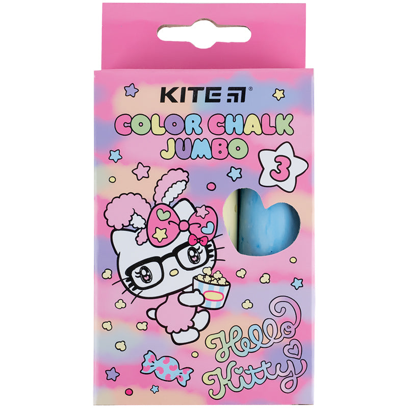 Крейда кольорова Kite Jumbo Hello Kitty HK24-077, 3 кольори