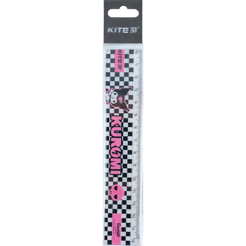 Линейка пластиковая Kite Kuromi HK24-090-1, 15 см