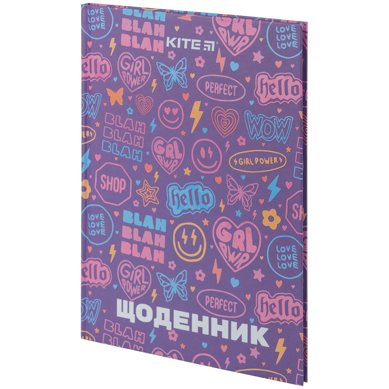 Щоденник шкільний Kite Girl power K24-262-5, тверда обкладинка