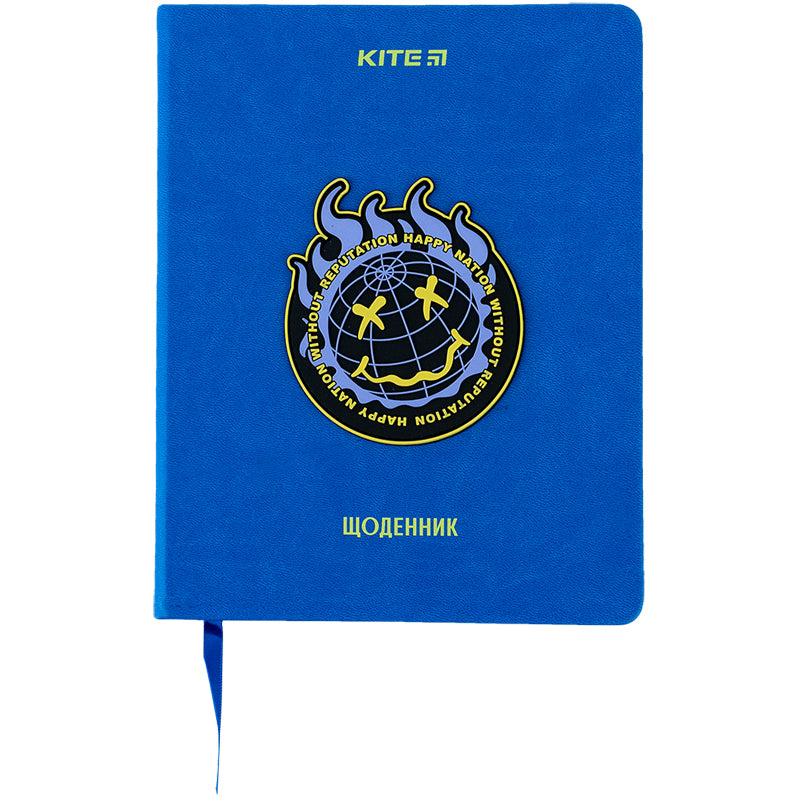 Щоденник шкільний Kite Happy nation K24-264-1, тверда обкладинка, PU