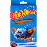 Пластилін восковий Kite Hot Wheels HW23-086, 12 кольорів, 200 г Пластилін восковий Kite Hot Wheels HW23-086, 12 кольорів, 200 г
