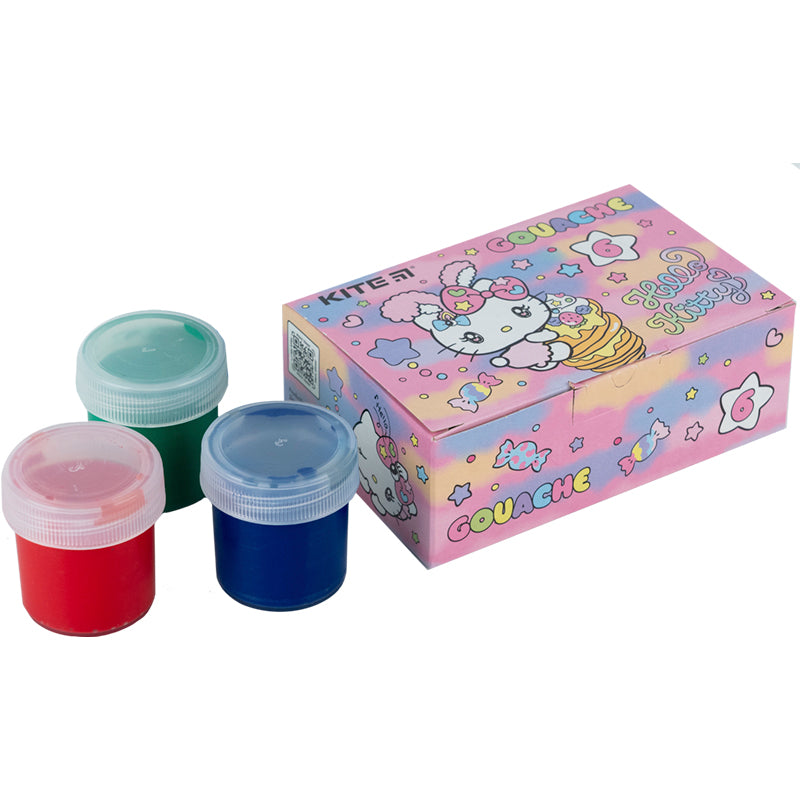 Гуаш Kite Hello Kitty HK23-062, 6 кольорів