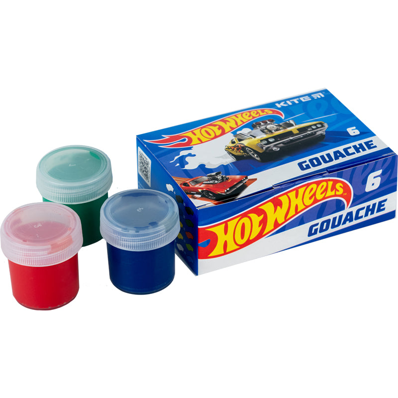 Гуаш Kite Hot Wheels HW23-062, 6 кольорів