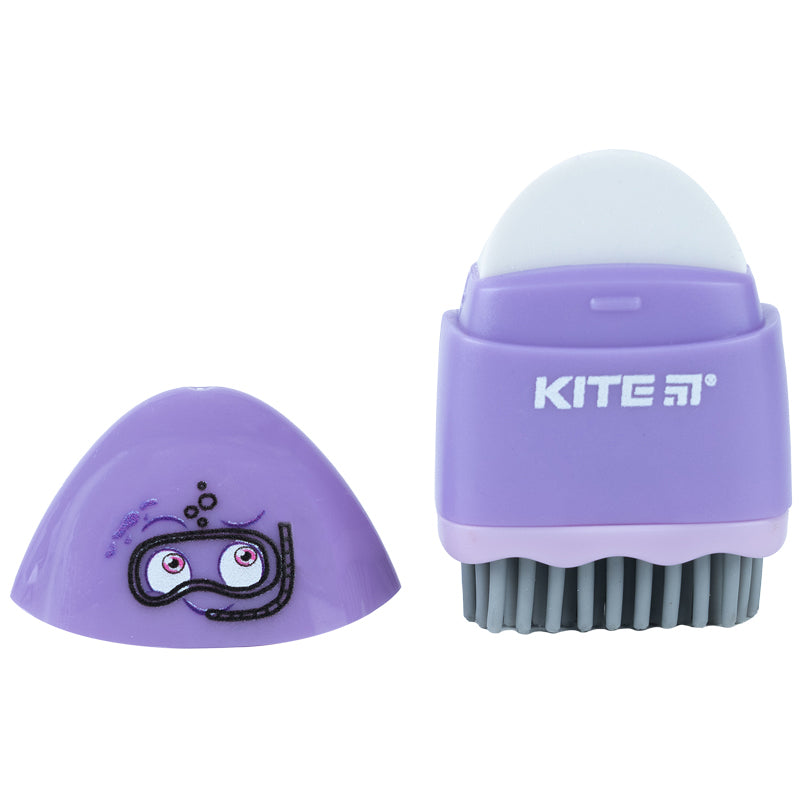 Точилка з контейнером та гумкою Kite Faces K24-365, асорті