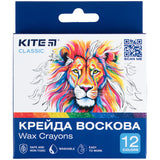 Крейда воскова Kite Classic K-070, 12 кольорів Крейда воскова Kite Classic K-070, 12 кольорів