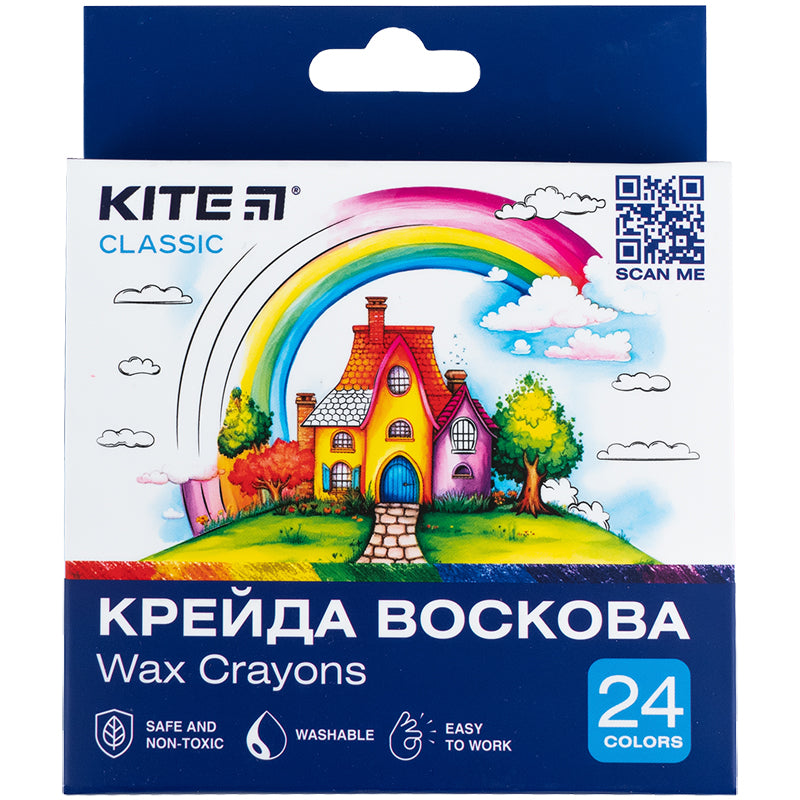 Крейда воскова Kite Classic K-1070, 24 кольори