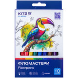 Фломастери Kite Classic K-455, 10 кольорів Фломастери Kite Classic K-455, 10 кольорів