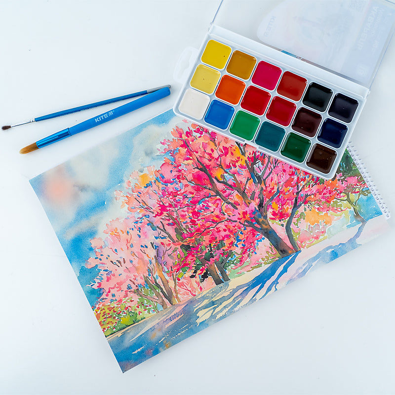 Краски акварельные Kite Classic K-066, 18 цветов