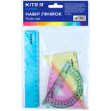 Набір Kite Classic K-281: лінійка 15 см, 2 косинця, транспортир (асортимент кольорів) Набір Kite Classic K-281: лінійка 15 см, 2 косинця, транспортир (асортимент кольорів)