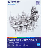 Бумага для черчения Kite Classic K-270, А3, 10 листов, 200г/м2 Бумага для черчения Kite Classic K-270, А3, 10 листов, 200г/м2