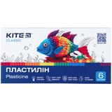 Пластилін Kite Classic K-081, 6 кольорів, 120 г Пластилін Kite Classic K-081, 6 кольорів, 120 г