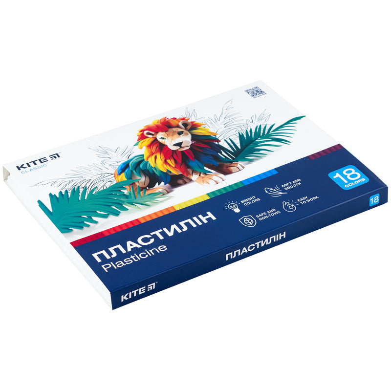 Пластилин Kite Classic K-085, 18 цветов, 360 г