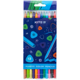 Карандаши цветные пластиковые Kite Triangle K24-049-3, 12 шт. Карандаши цветные пластиковые Kite Triangle K24-049-3, 12 шт.