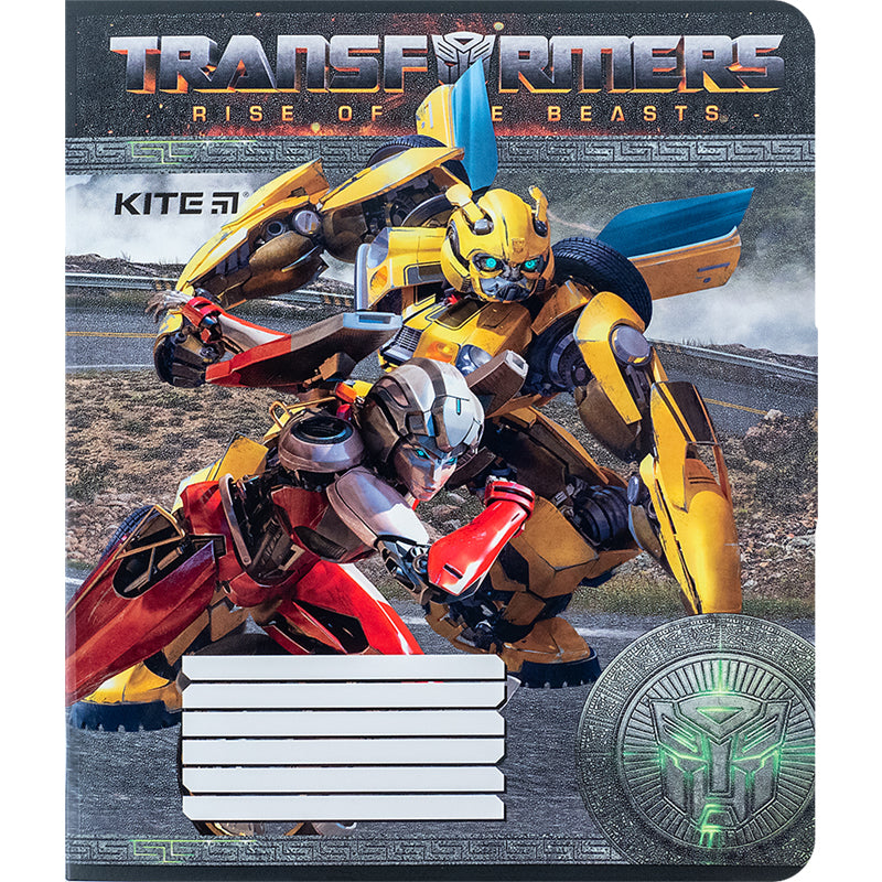 Тетрадь школьная Kite Transformers TF24-232, 12 листов, клетка