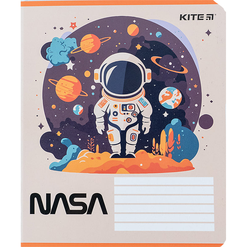Тетрадь школьная Kite NASA NS24-232, 12 листов, клетка