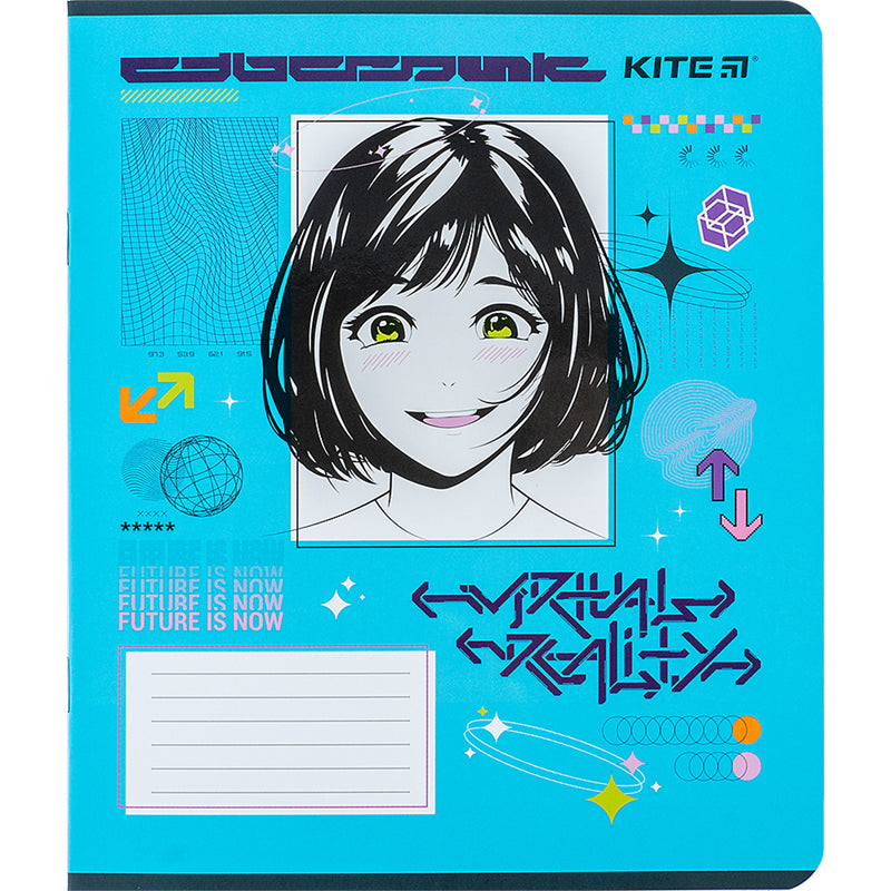 Зошит шкільний Kite Anime K24-232-1, 12 аркушів, клітинка