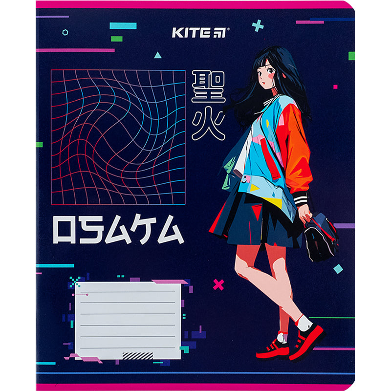Зошит шкільний Kite Anime K24-234-1, 12 аркушів, лінія