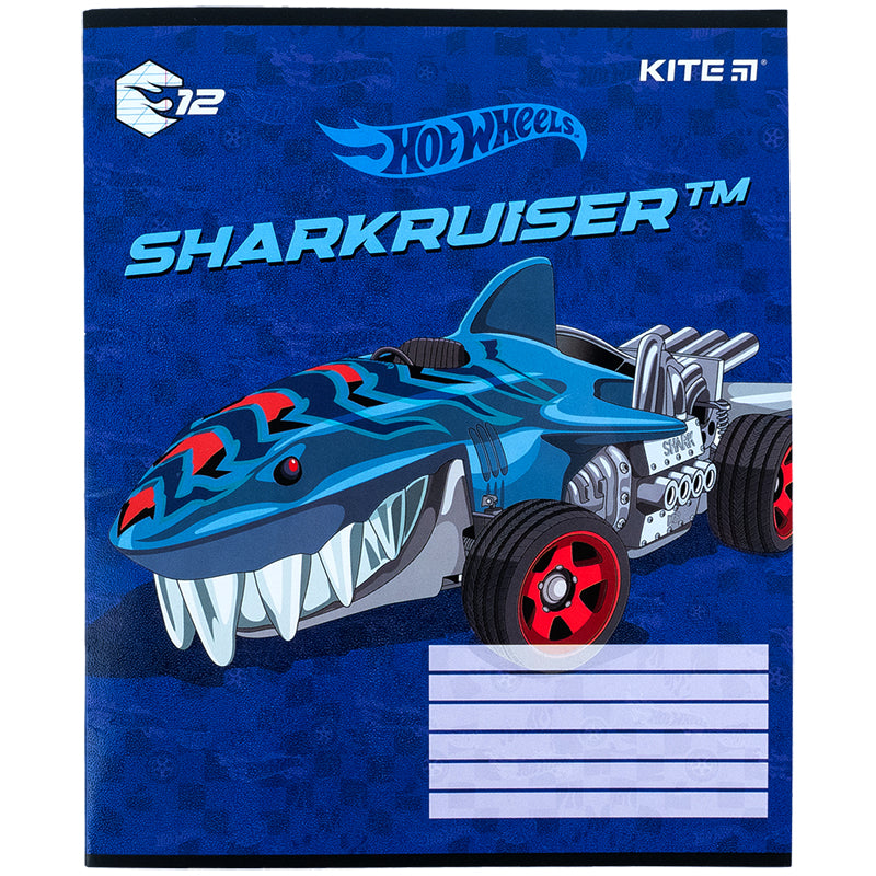 Зошит шкільний Kite Hot Wheels HW24-235, 12 аркушів, коса лінія
