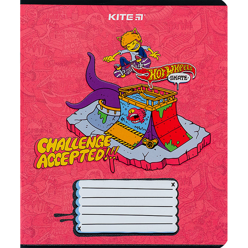 Зошит шкільний Kite Hot Wheels HW24-236, 18 аркушів, клітинка