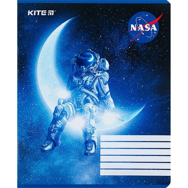 Тетрадь школьная Kite NASA NS24-236, 18 листов, клетка