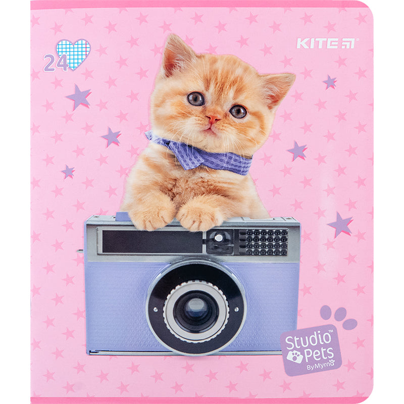 Зошит шкільний Kite Studio Pets SP24-238, 24 аркуша, клітинка