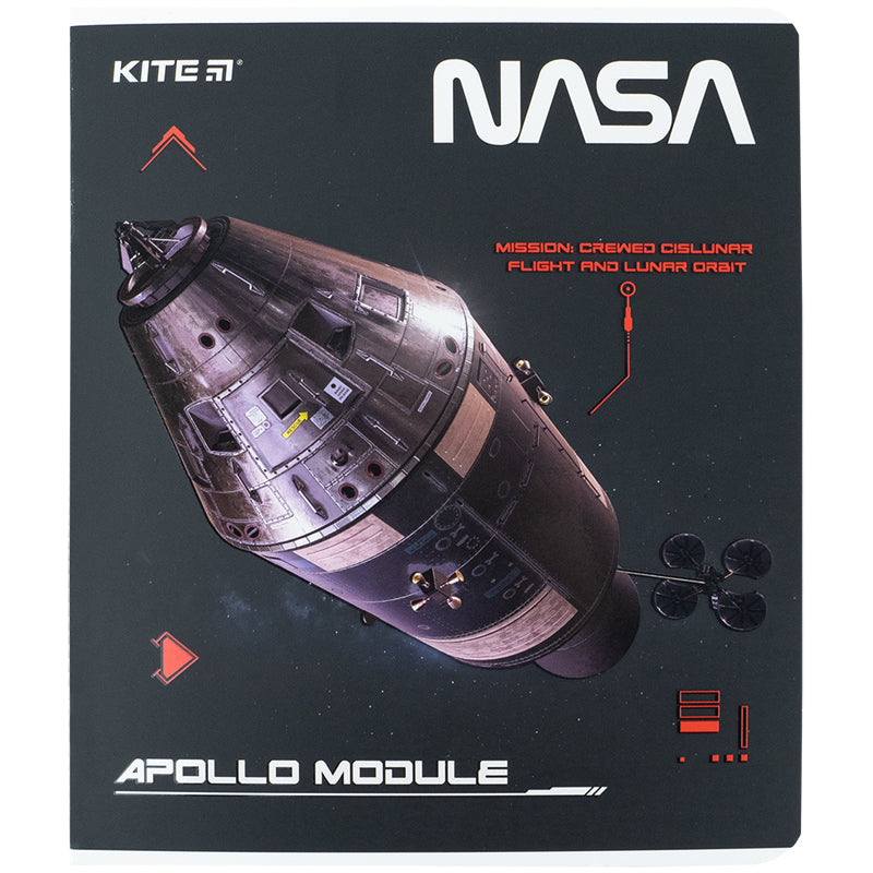 Зошит шкільний Kite NASA NS24-259, 48 аркушів, клітинка