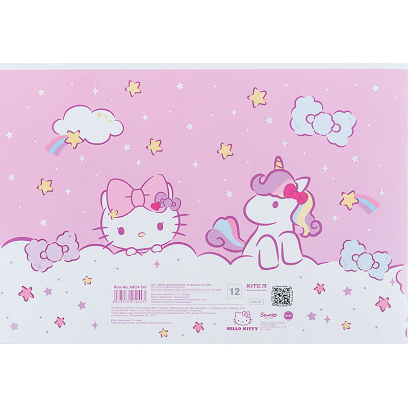 Тетрадь для рисования Kite Hello Kitty HK24-241, 12 листов