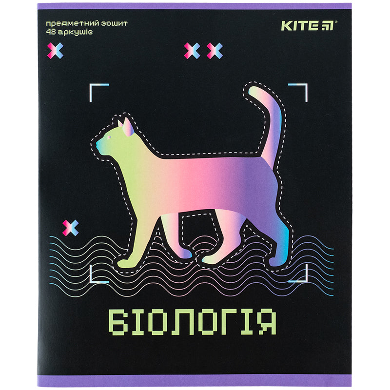 Зошит предметний Kite Neo K24-240-9, 48 аркушів, клітинка, біологія