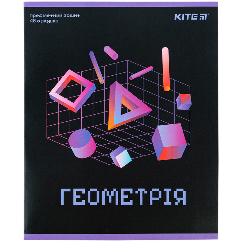 Зошит предметний Kite Neo K24-240-11, 48 аркушів, клітинка, геометрія
