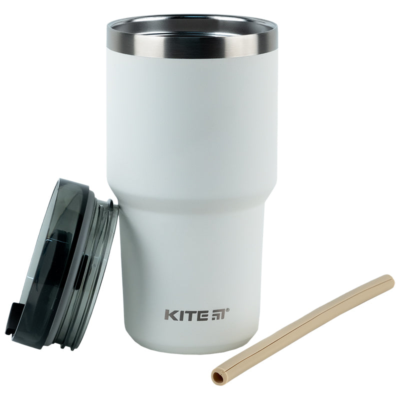 Термокружка Kite K24-1206-1, 600 мл, белая