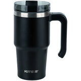 Термокружка з ручкою Kite K24-1207-1, 600 мл, чорна Термокружка з ручкою Kite K24-1207-1, 600 мл, чорна
