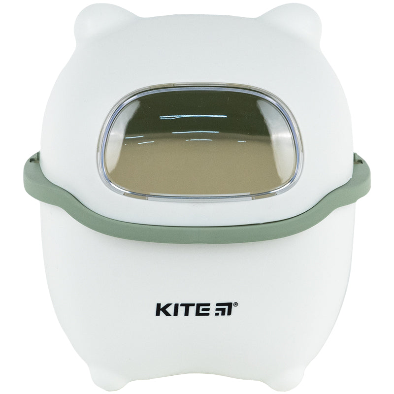 Настольный контейнер для мусора Kite K24-009-7, бело-зеленый