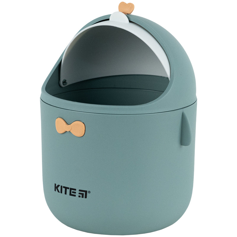 Настольный контейнер для мусора Kite K24-010-1, серо-зеленый